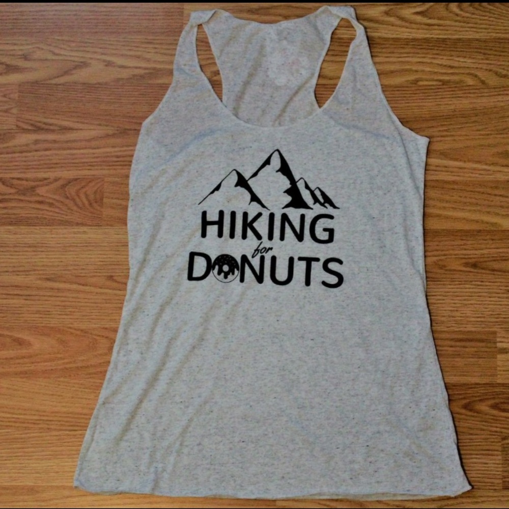 Hiking for Donuts Screen printing Tank Top